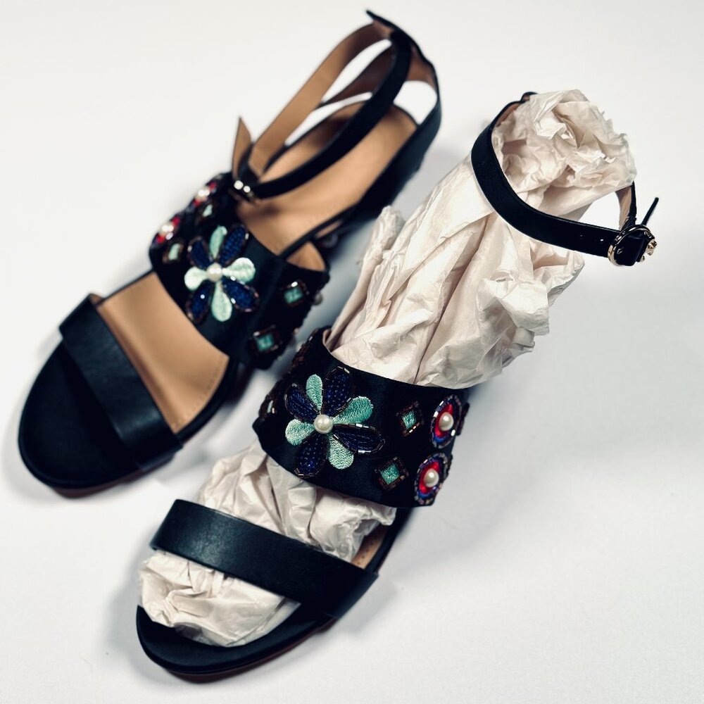 Tory Burch “ESTELLA” Crystal Wedge Sandal Size 8 NWT